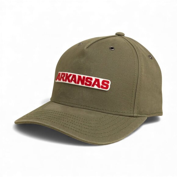 Arkansas Razorbacks ARKANSAS Red 3D Snapback Canvas Hat- Olive - Picture 2 of 3